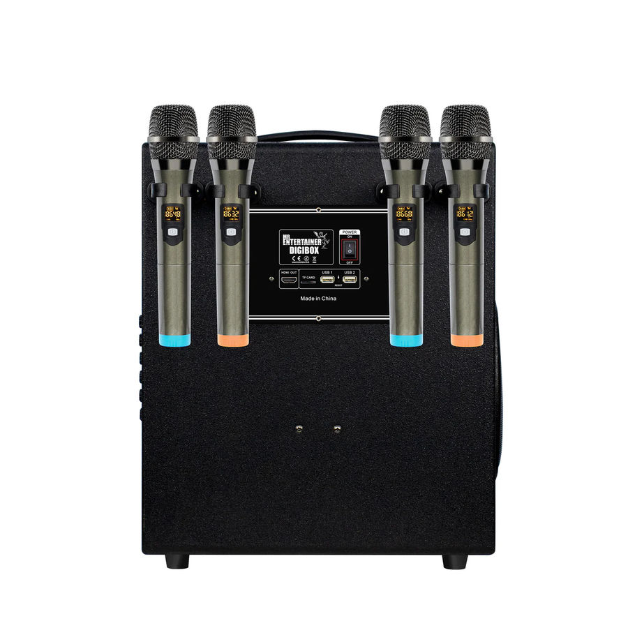 Karaoke machine rear connections